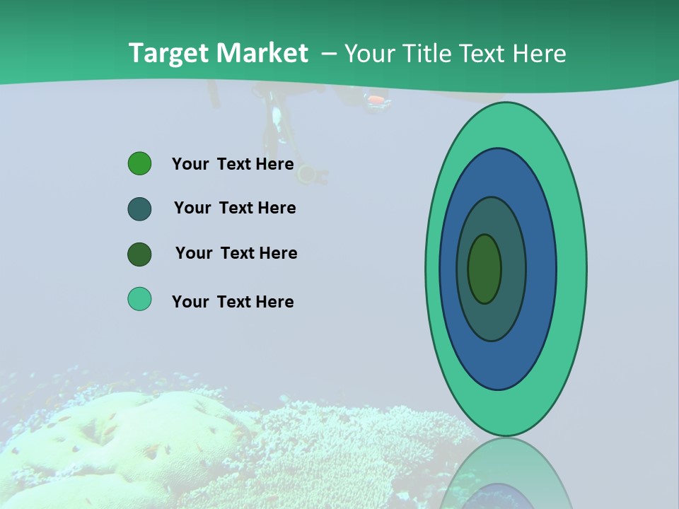 Diver In Deep And Sea Coral PowerPoint Template