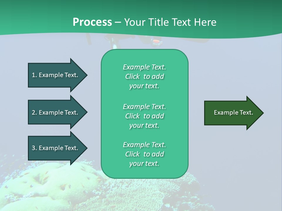 Diver In Deep And Sea Coral PowerPoint Template
