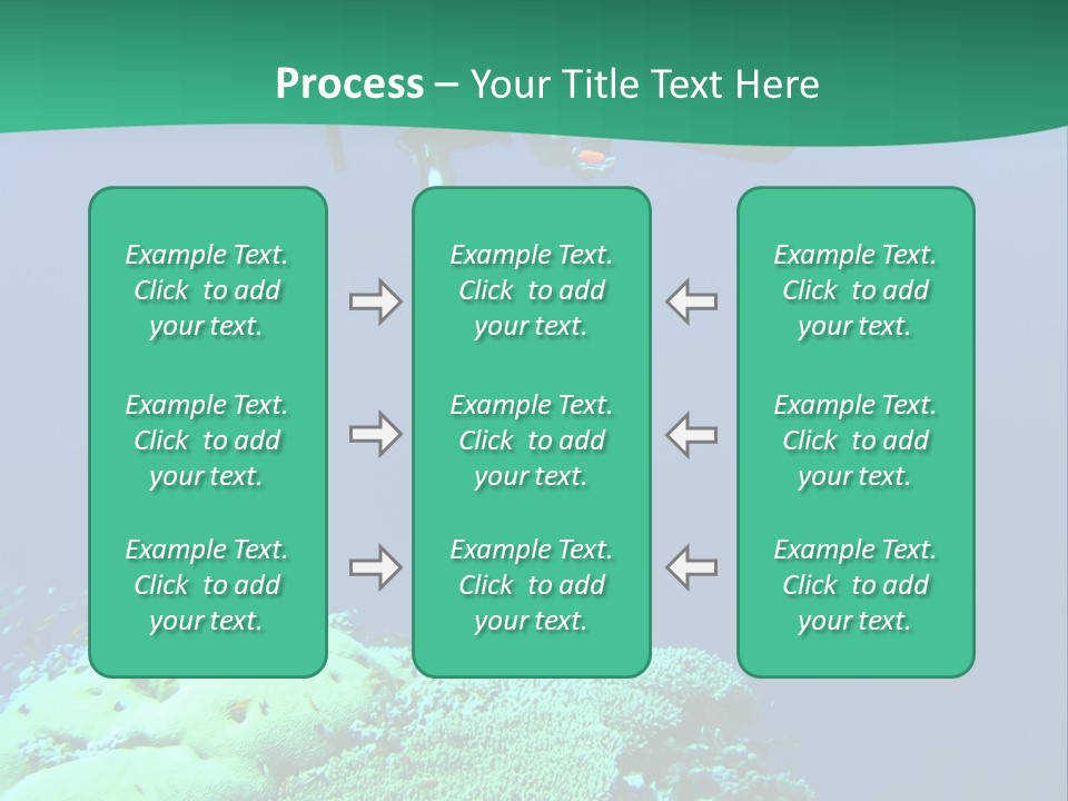 Diver In Deep And Sea Coral PowerPoint Template