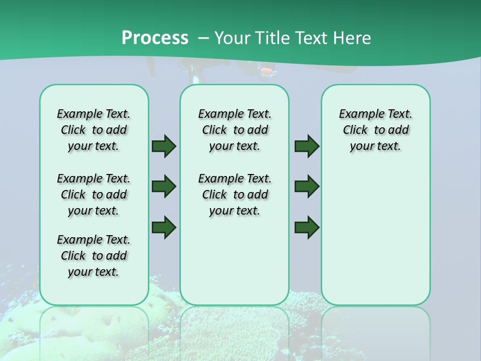 Diver In Deep And Sea Coral PowerPoint Template