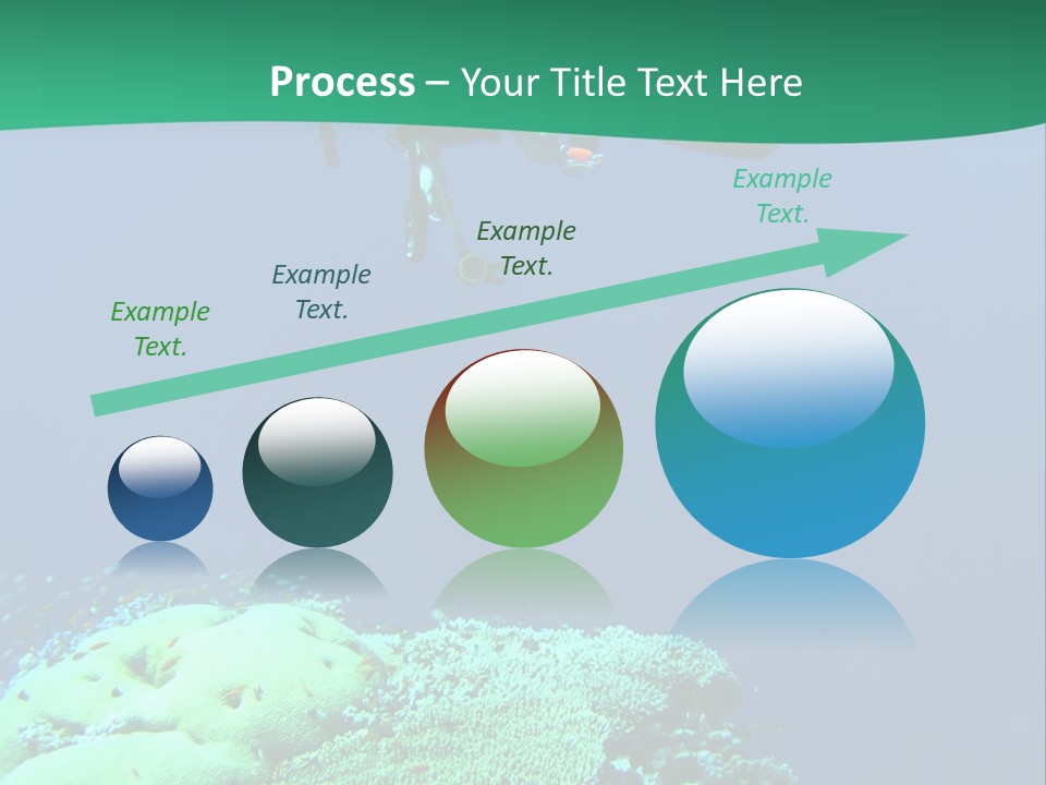 Diver In Deep And Sea Coral PowerPoint Template