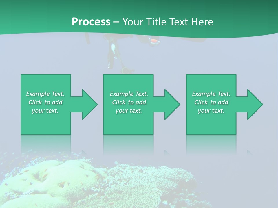 Diver In Deep And Sea Coral PowerPoint Template