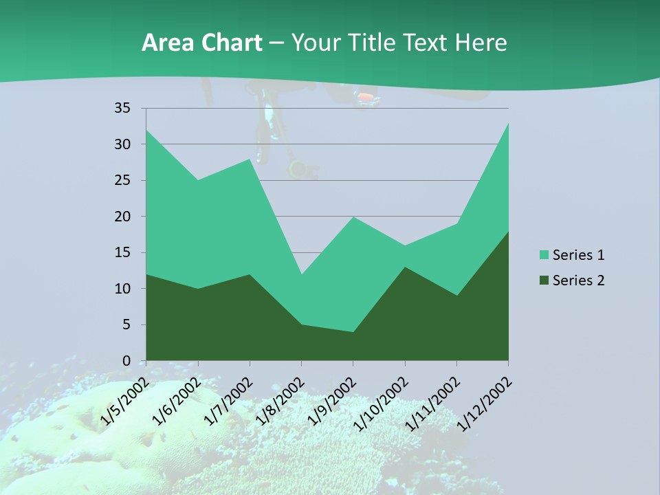 Diver In Deep And Sea Coral PowerPoint Template