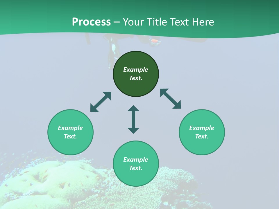 Diver In Deep And Sea Coral PowerPoint Template