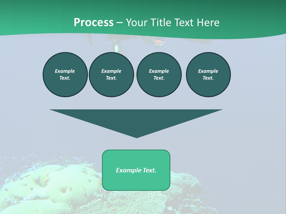 Diver In Deep And Sea Coral PowerPoint Template