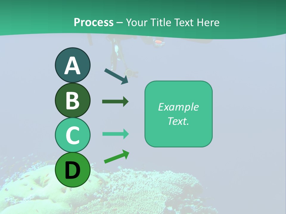 Diver In Deep And Sea Coral PowerPoint Template