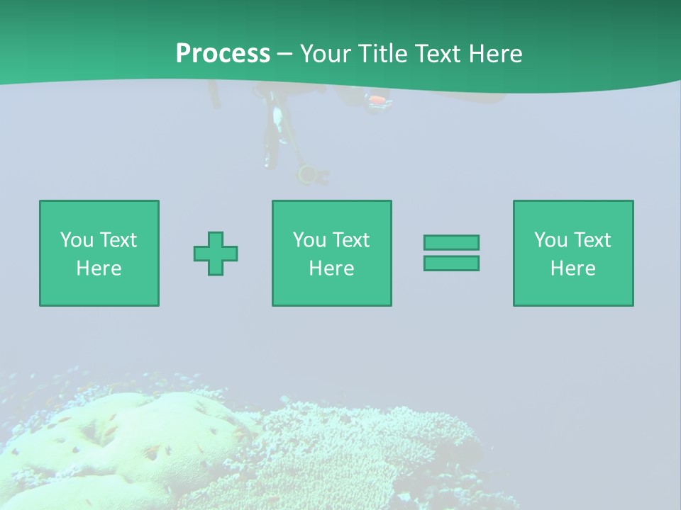 Diver In Deep And Sea Coral PowerPoint Template