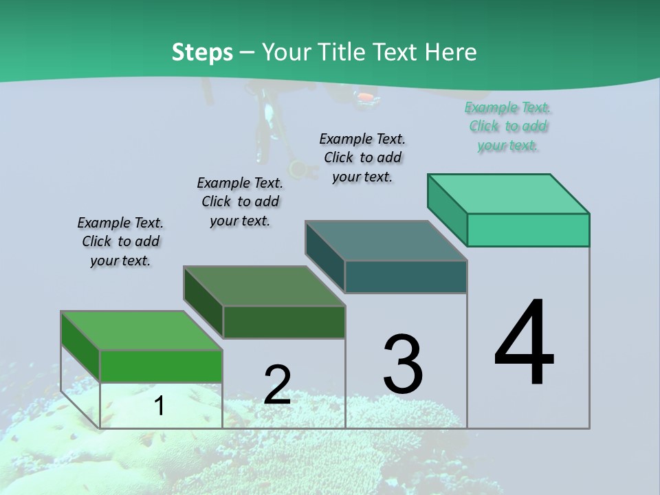 Diver In Deep And Sea Coral PowerPoint Template