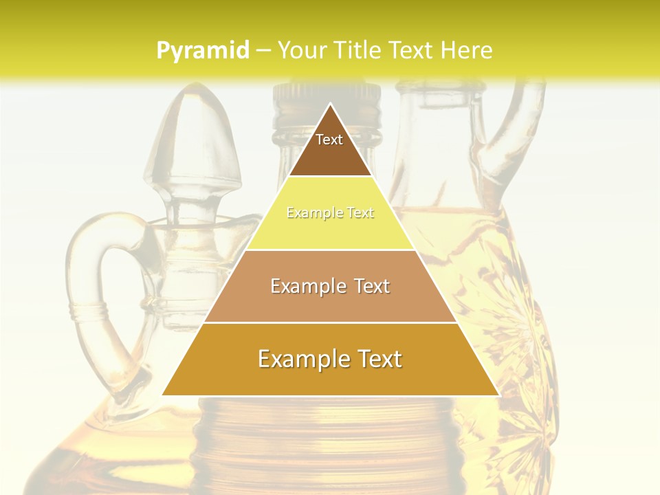 Three Olive Oil Bottles On Blue Background . PowerPoint Template