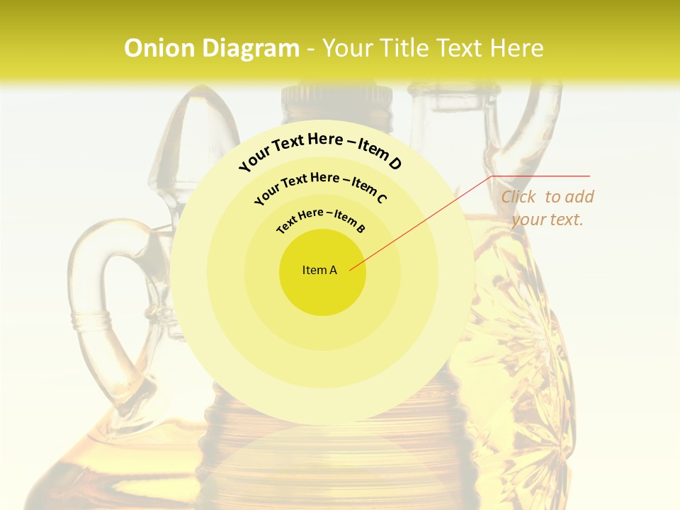 Three Olive Oil Bottles On Blue Background . PowerPoint Template