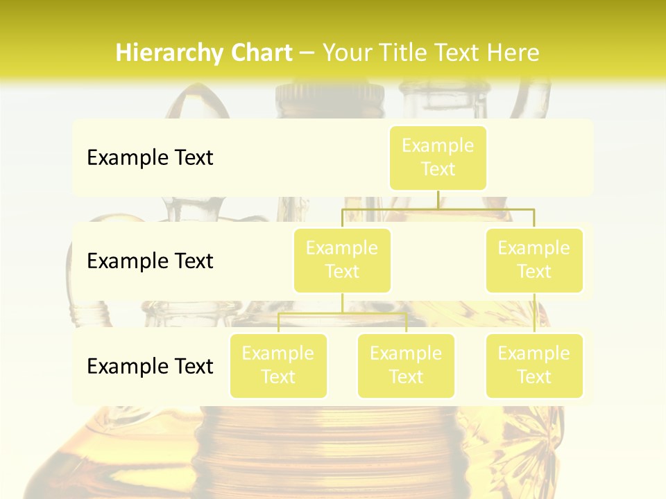 Three Olive Oil Bottles On Blue Background . PowerPoint Template