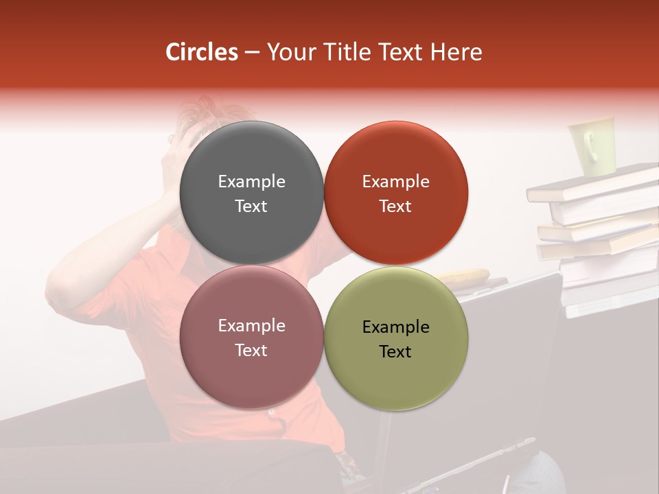 Attractive Woman Having Fatal Error On Her Laptop PowerPoint Template