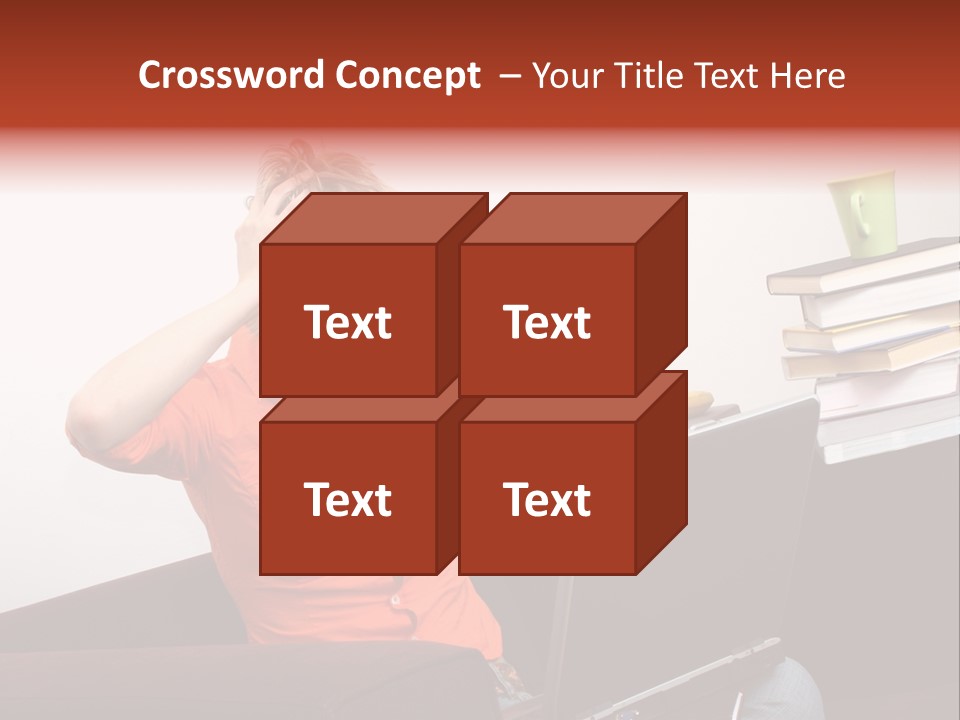 Attractive Woman Having Fatal Error On Her Laptop PowerPoint Template