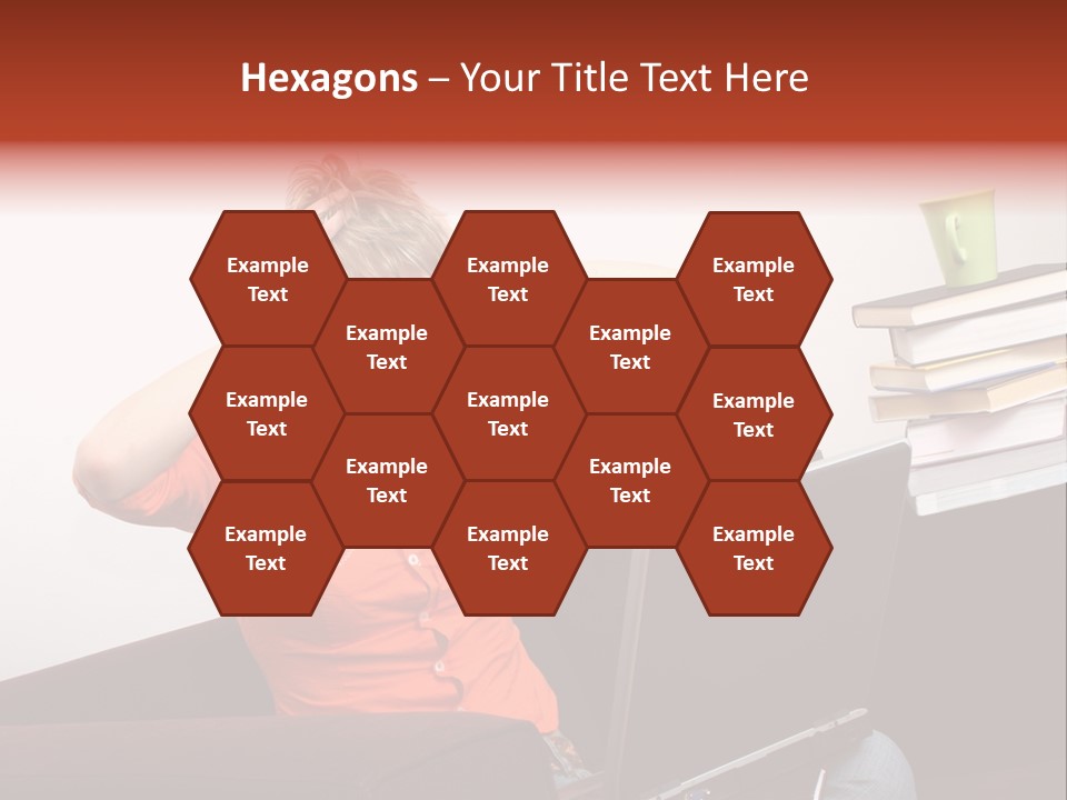 Attractive Woman Having Fatal Error On Her Laptop PowerPoint Template