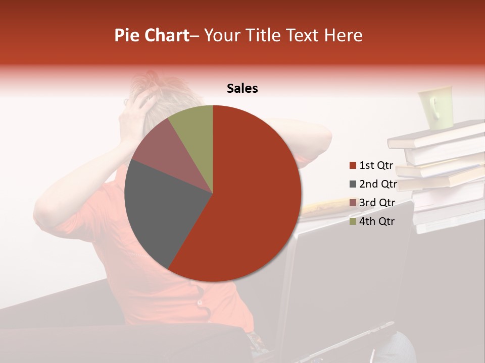 Attractive Woman Having Fatal Error On Her Laptop PowerPoint Template