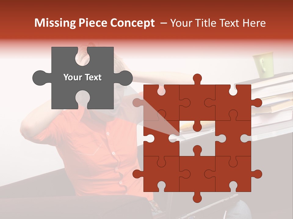 Attractive Woman Having Fatal Error On Her Laptop PowerPoint Template