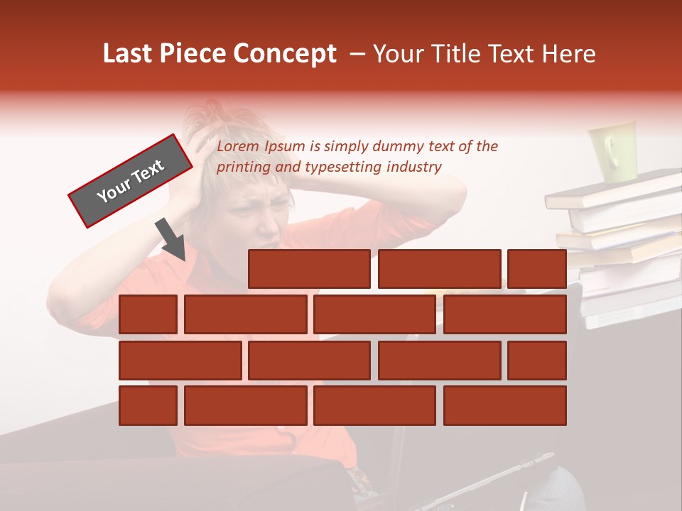 Attractive Woman Having Fatal Error On Her Laptop PowerPoint Template