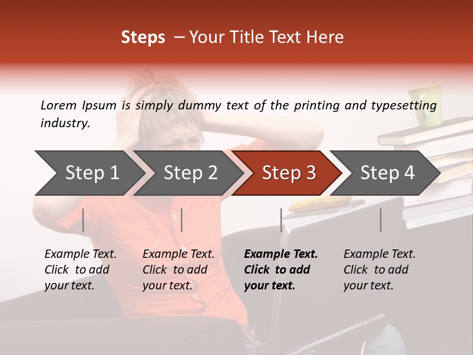 Attractive Woman Having Fatal Error On Her Laptop PowerPoint Template
