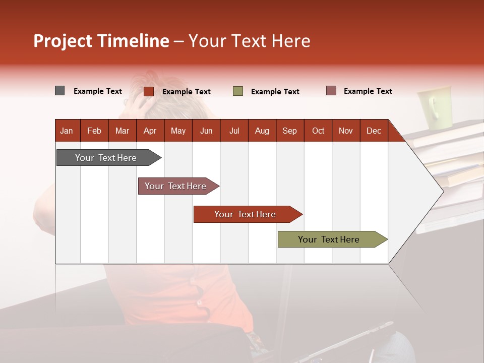 Attractive Woman Having Fatal Error On Her Laptop PowerPoint Template