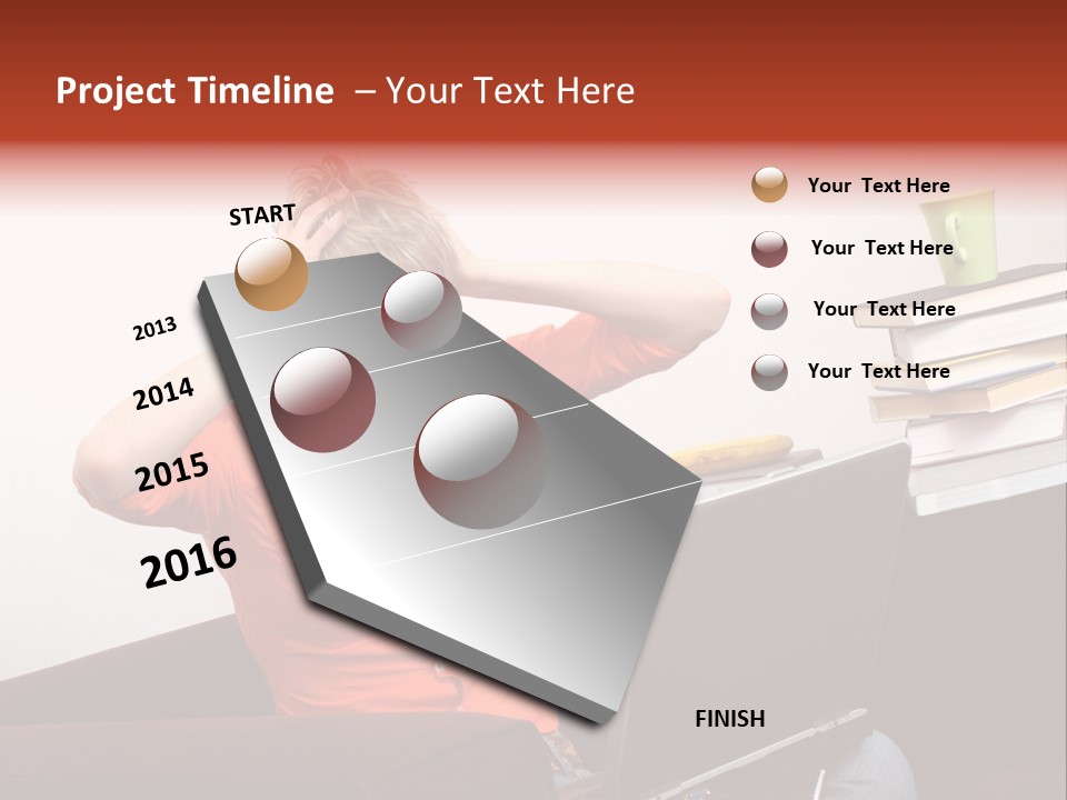 Attractive Woman Having Fatal Error On Her Laptop PowerPoint Template