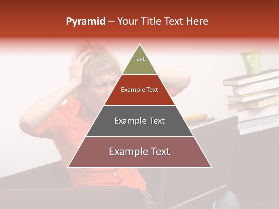 Attractive Woman Having Fatal Error On Her Laptop PowerPoint Template