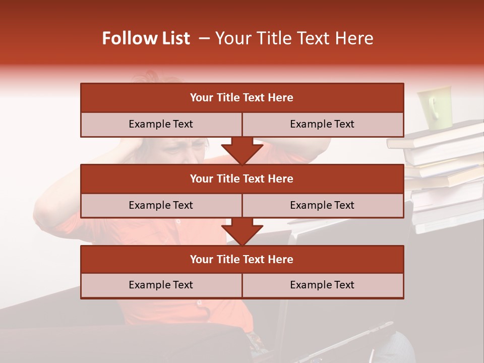 Attractive Woman Having Fatal Error On Her Laptop PowerPoint Template
