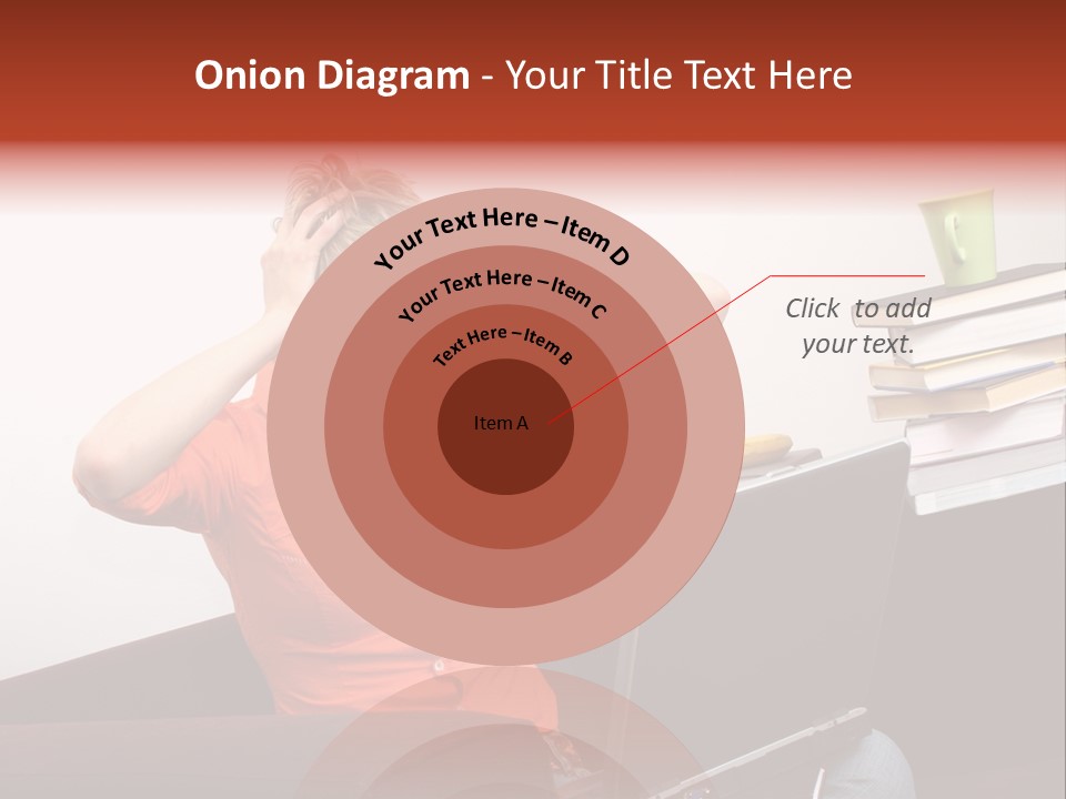 Attractive Woman Having Fatal Error On Her Laptop PowerPoint Template