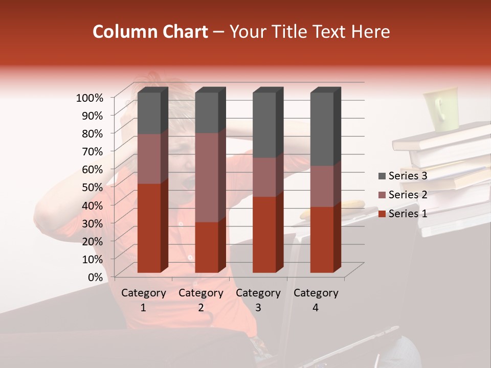 Attractive Woman Having Fatal Error On Her Laptop PowerPoint Template