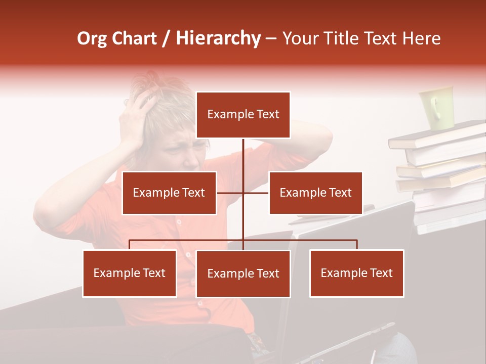 Attractive Woman Having Fatal Error On Her Laptop PowerPoint Template