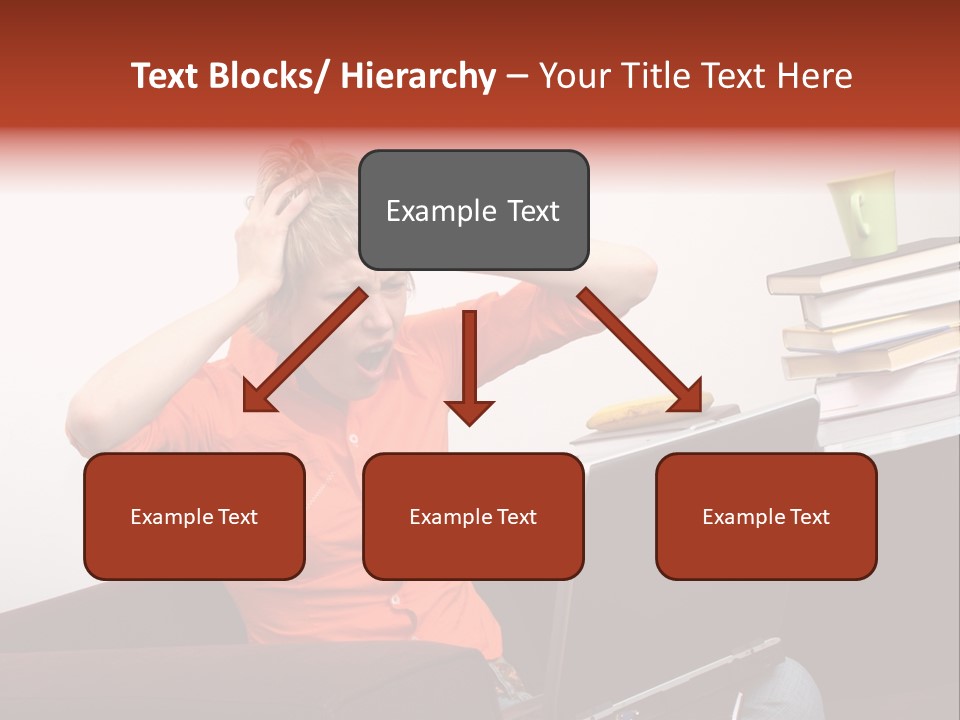 Attractive Woman Having Fatal Error On Her Laptop PowerPoint Template