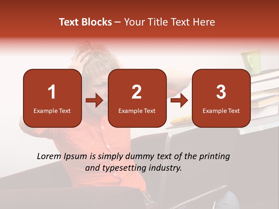 Attractive Woman Having Fatal Error On Her Laptop PowerPoint Template
