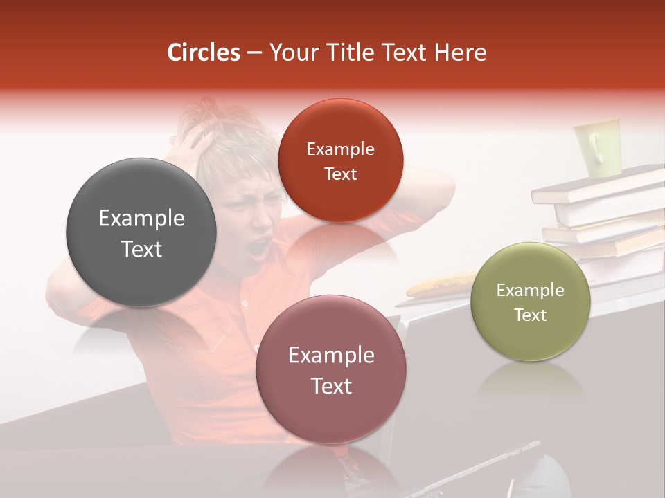 Attractive Woman Having Fatal Error On Her Laptop PowerPoint Template