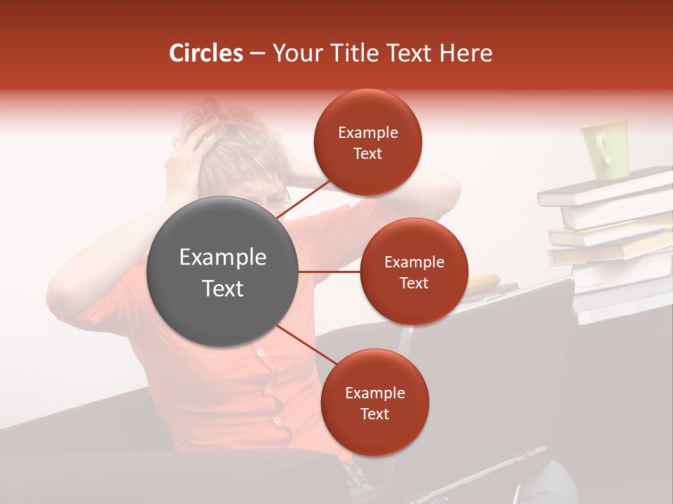 Attractive Woman Having Fatal Error On Her Laptop PowerPoint Template