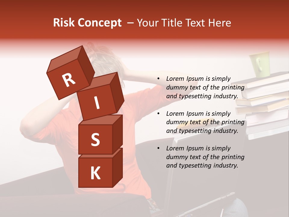 Attractive Woman Having Fatal Error On Her Laptop PowerPoint Template