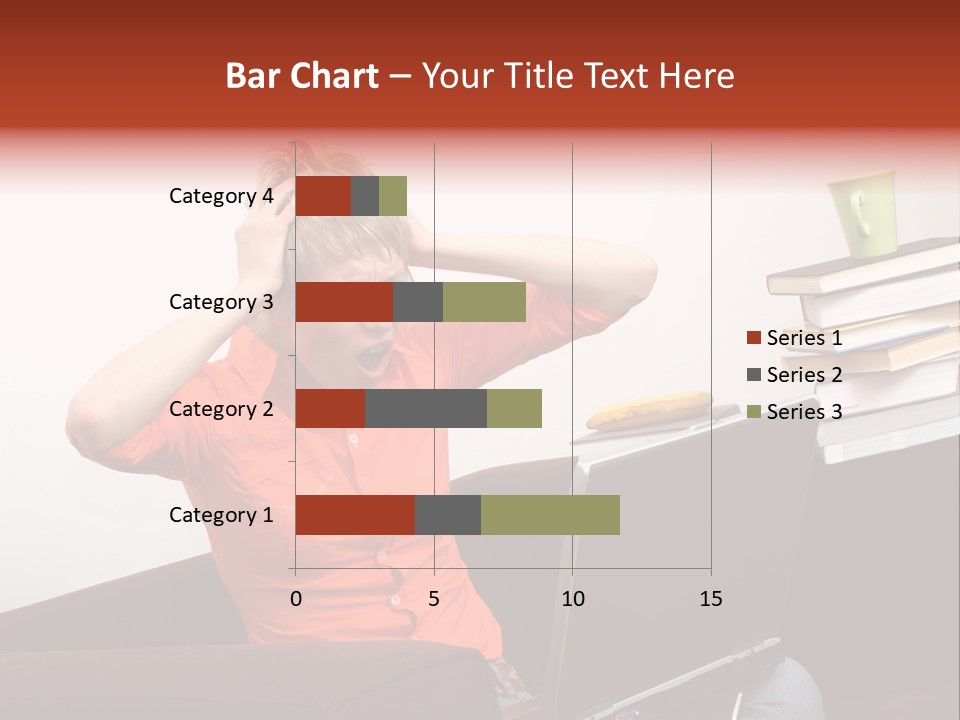 Attractive Woman Having Fatal Error On Her Laptop PowerPoint Template