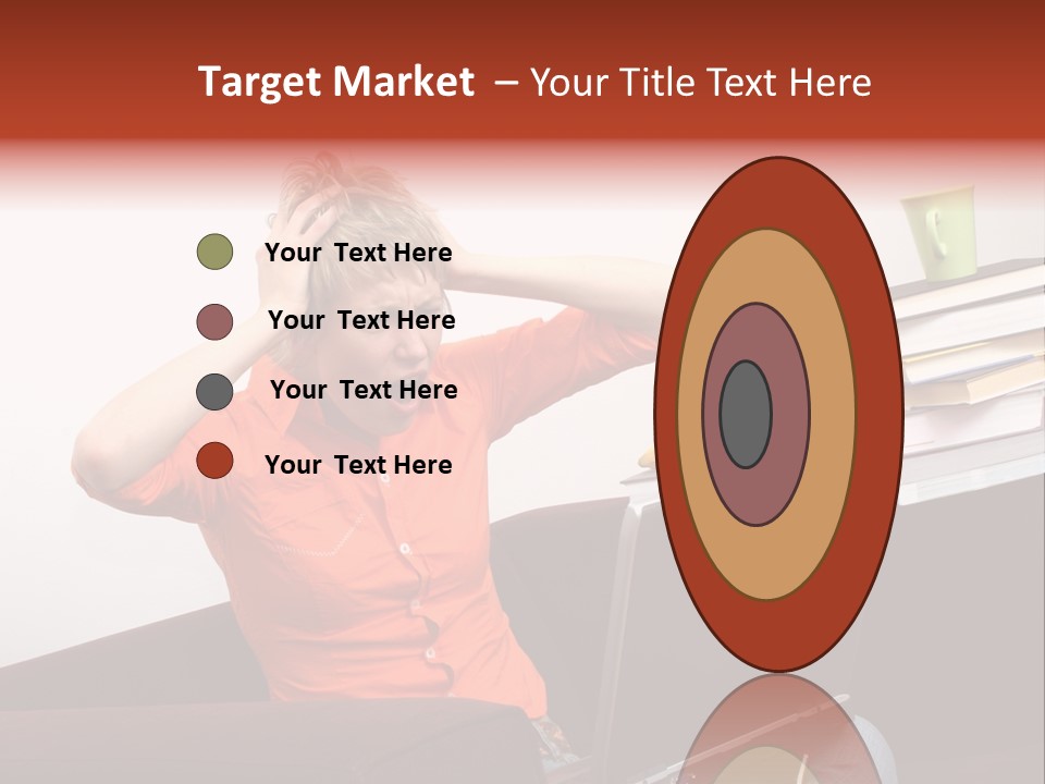 Attractive Woman Having Fatal Error On Her Laptop PowerPoint Template