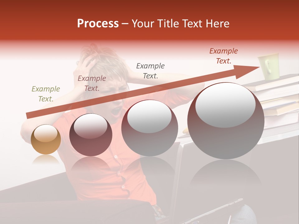 Attractive Woman Having Fatal Error On Her Laptop PowerPoint Template