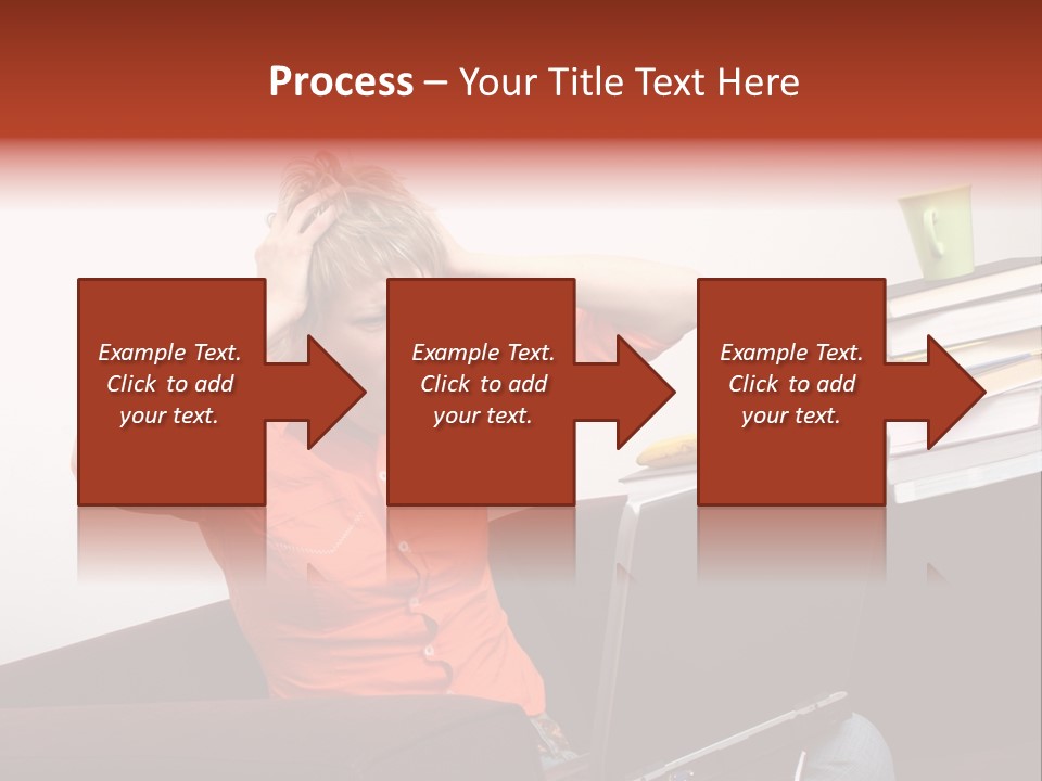 Attractive Woman Having Fatal Error On Her Laptop PowerPoint Template