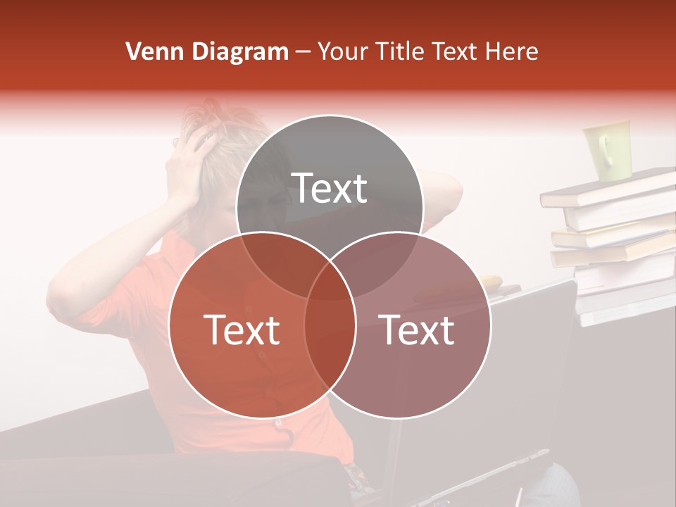 Attractive Woman Having Fatal Error On Her Laptop PowerPoint Template