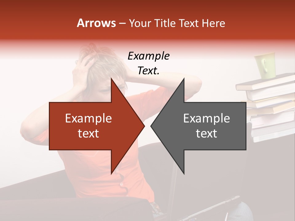 Attractive Woman Having Fatal Error On Her Laptop PowerPoint Template