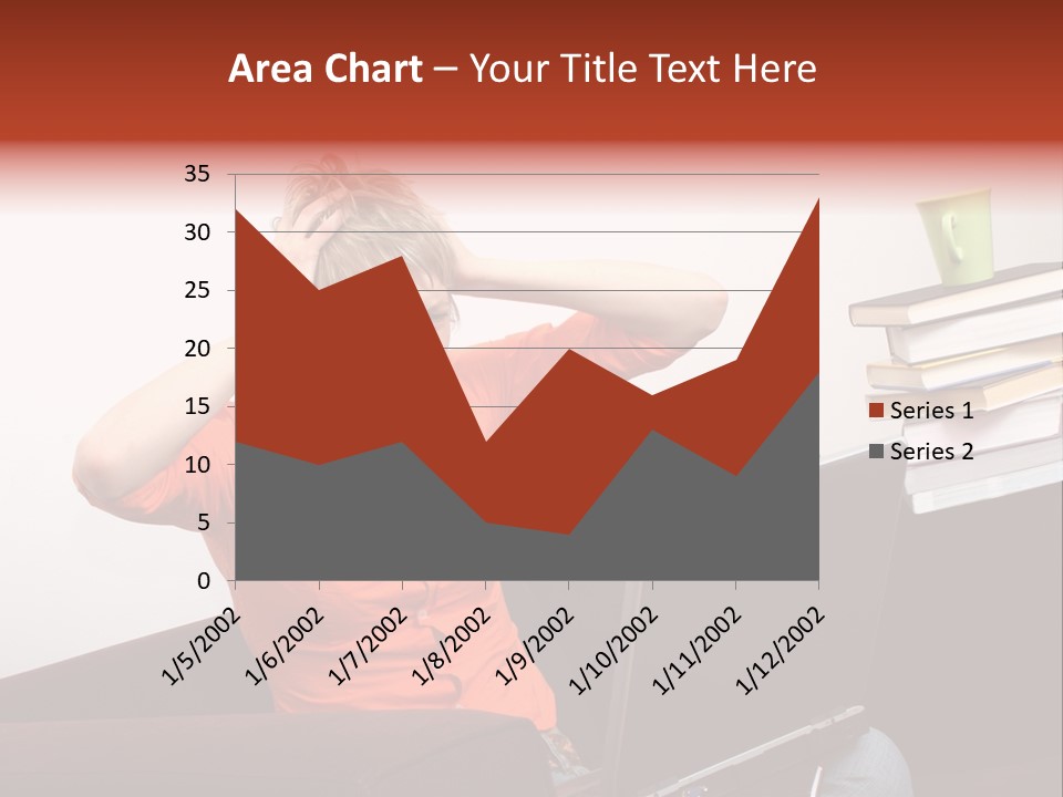 Attractive Woman Having Fatal Error On Her Laptop PowerPoint Template