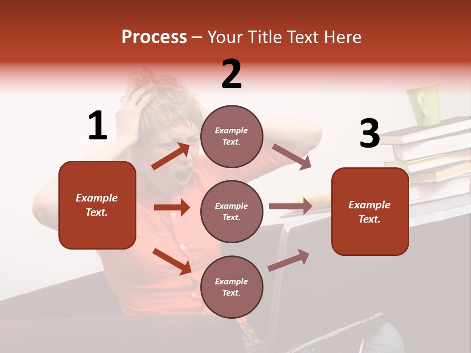 Attractive Woman Having Fatal Error On Her Laptop PowerPoint Template