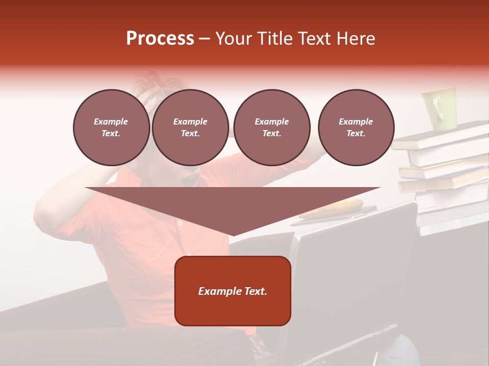 Attractive Woman Having Fatal Error On Her Laptop PowerPoint Template