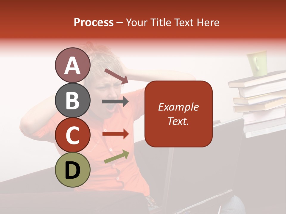 Attractive Woman Having Fatal Error On Her Laptop PowerPoint Template