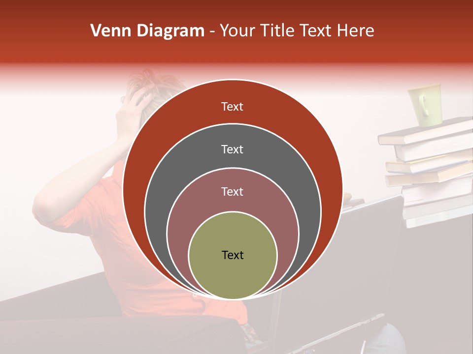 Attractive Woman Having Fatal Error On Her Laptop PowerPoint Template
