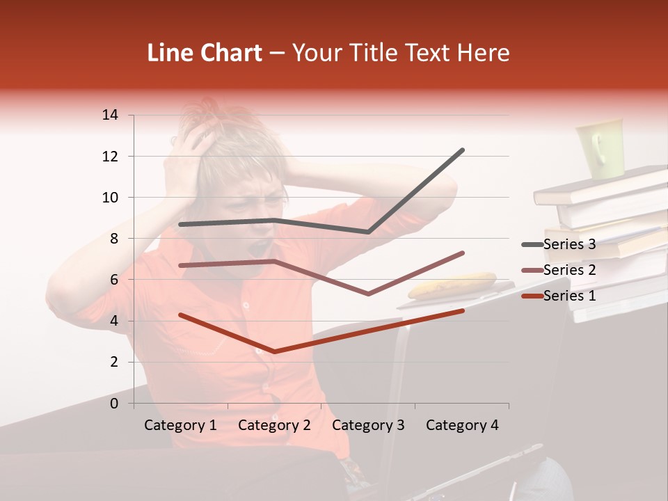 Attractive Woman Having Fatal Error On Her Laptop PowerPoint Template