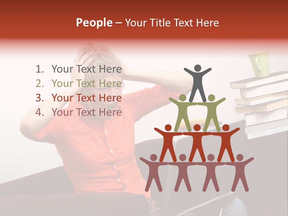 Attractive Woman Having Fatal Error On Her Laptop PowerPoint Template