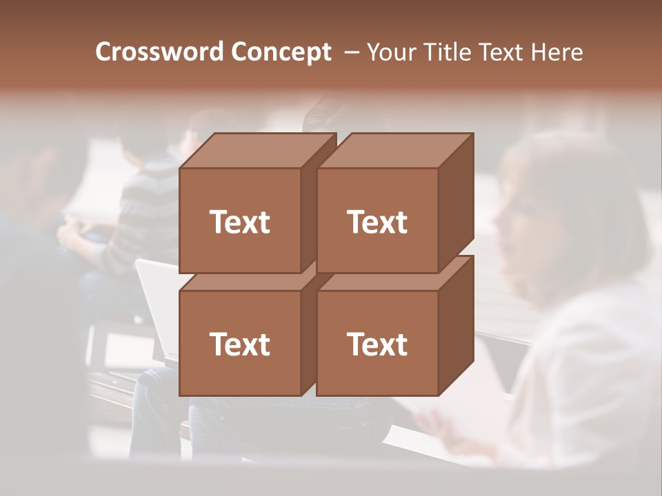 Beautiful Young Woman Working With Her Notebook Is Sitting Outdoors PowerPoint Template