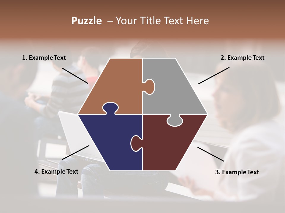 Beautiful Young Woman Working With Her Notebook Is Sitting Outdoors PowerPoint Template