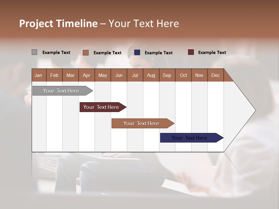 Beautiful Young Woman Working With Her Notebook Is Sitting Outdoors PowerPoint Template